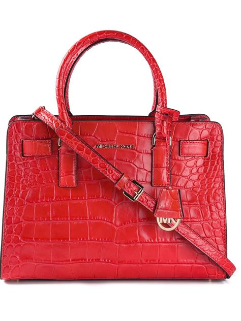 michael kors red crocodile bag|michael kors crocodile purse.